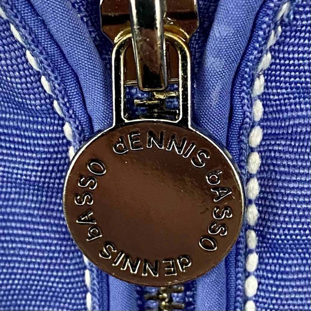 dennis basso Royal Blue Hooded Rain Jacket